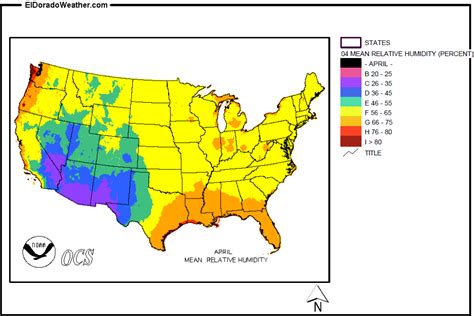 United States Yearly Annual And Monthly Mean Relative Humidity