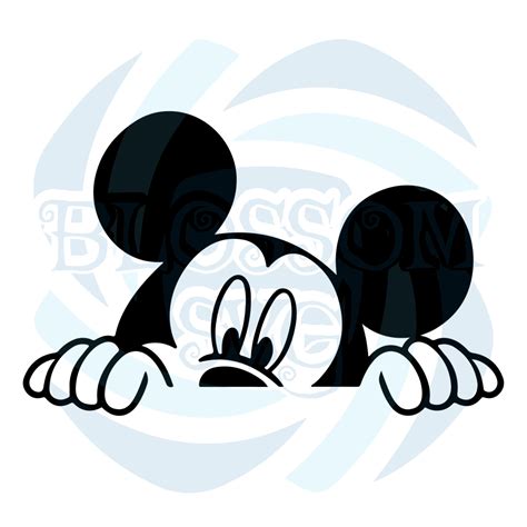 Mickey Mouse Peeking Svg Disney Svg Mickey Svg Mickey Peeking Svg