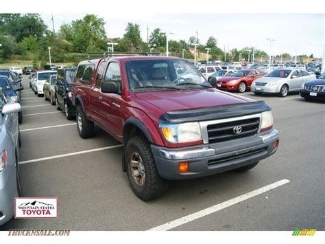 2000 Toyota Tacoma V6 Extended Cab 4x4 In Sunfire Red Pearl 714849