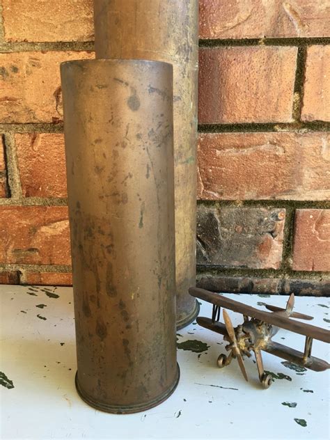 1943 Ww2 Brass Shell Casing Trench Art Up Cycle Steam Punk