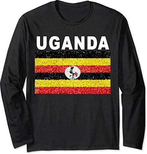 Artistic National Flag Of Uganda Long Sleeve T Shirt