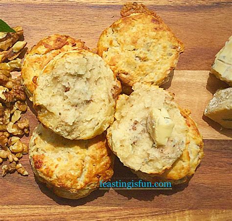 A discretionary gratuity of 12.5% will be added to your bill. Beauvale Cheese Walnut Scones - Feasting Is Fun