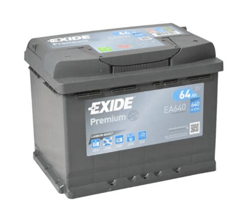 Autobaterie Exide Premium 12v 64ah 640a Ea640 — Dufycz