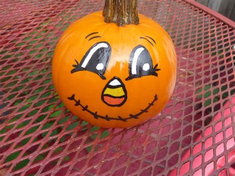 45 Best Painted Pumpkin Faces Images On Pinterest Halloween Ideas