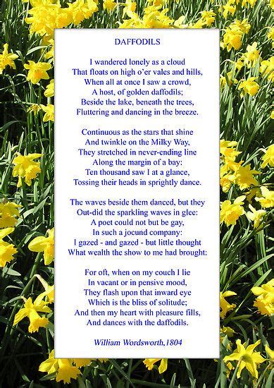 One Of My Favorite Poemsreminds Me So Much Of Home Daffodils Poem