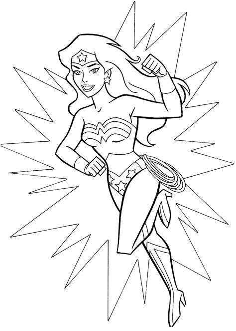 Wonder Woman Coloring Sheet