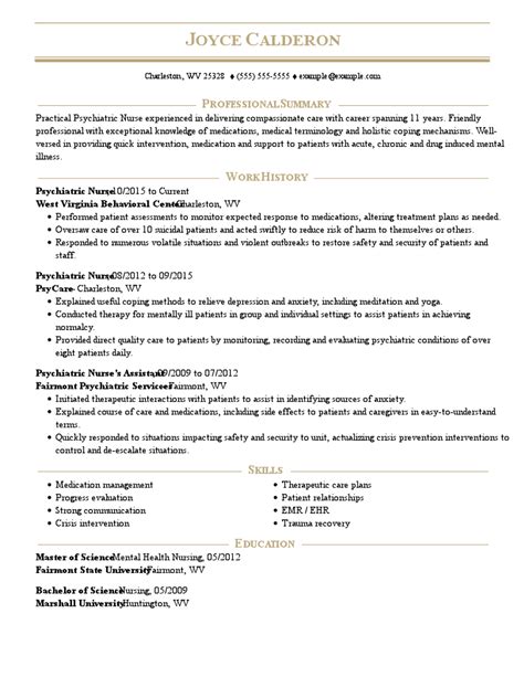 Professional Mental Health Resume Examples For Livecareer