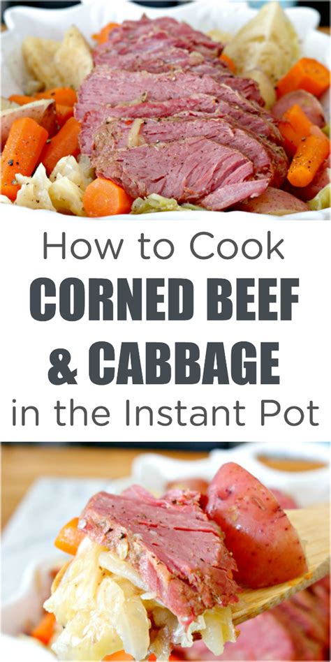 Carefully remove corned beef and serve, spooning some of the. How to Cook Instant Pot Corned Beef and Cabbage - Mom 4 Real