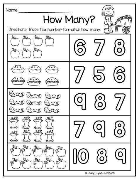 september pre k math and literacy preschool math