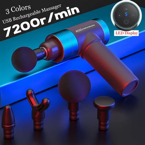 2000mah3 Usb Lcd Electric Percussion Massager 5 Speed Handheld Therapy Device For Relaxing