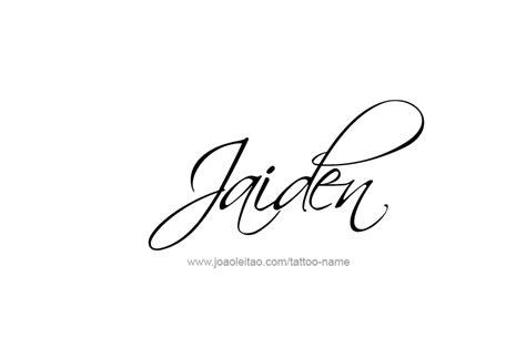 Jaiden Name Tattoo Designs