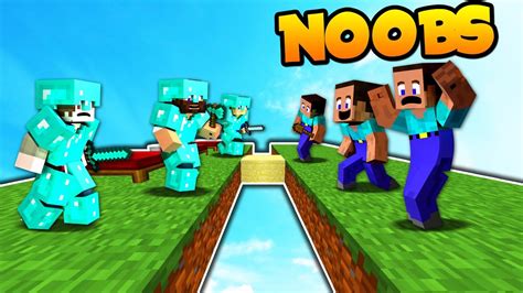 Three Pros Vs The Noob Army Minecraft Bed Wars New Youtube
