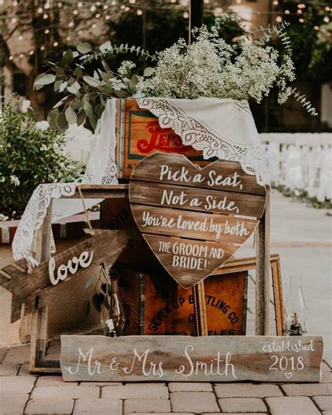 Vignette Beside An Outdoor Wedding Aisle Love The Rustic Feel And The
