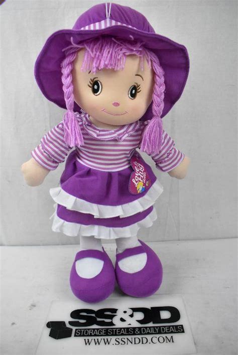 Love Hug Rag Doll For Girls 24 Soft Huggable Plush Doll Purple New