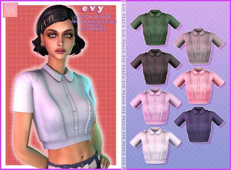 Ts4 Evy Cotton Blouse By Smsims On Deviantart
