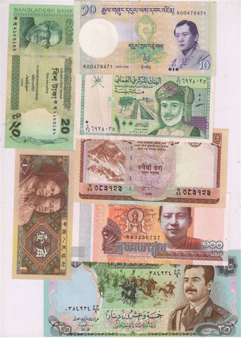 China Bangladeshbhutanomannepal Cambodiairaq 7 Currency Notes