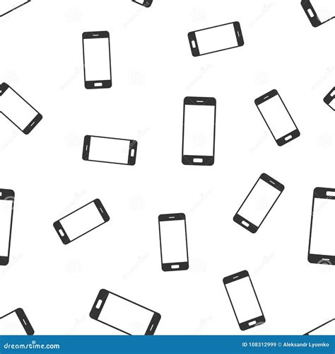 Smartphone Seamless Pattern Background Flat Vector Illustration Stock