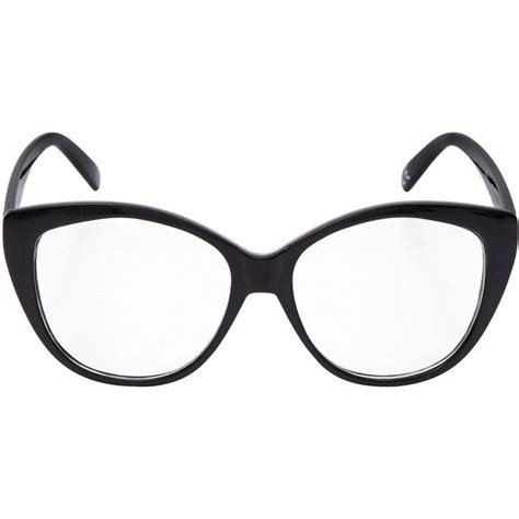 New Look Black Cat Eye Glasses 489 Liked On Polyvore Featuring