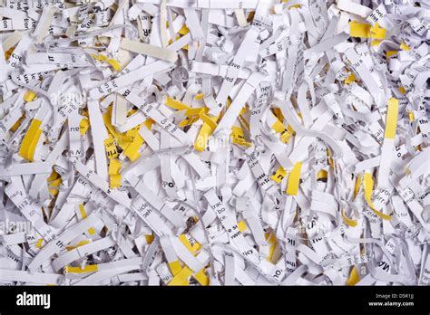 Close Up Detail Of Shredded Paper Stock Photo Alamy