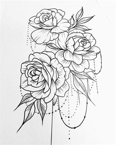 Sleeve Tattoos Outline Stencil Rose Tattoo Drawing Best Tattoo Ideas