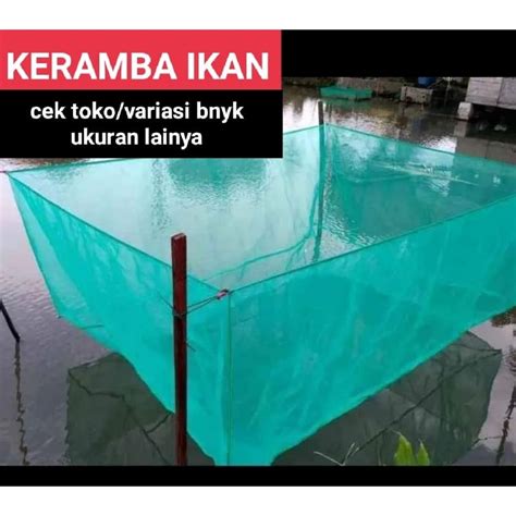 Jual Keramba Ikan 2x1x1 Jaring Hapa Ikan Kasa Hijau Shopee Indonesia