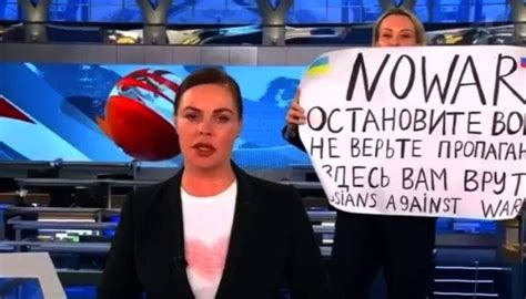 Former Russian Journalist Marina Ovsyannikova Charged With Spreading False Information About