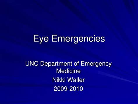 Ppt Eye Emergencies Powerpoint Presentation Free Download Id355488