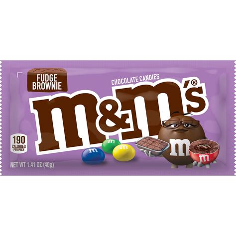 Mandms Fudge Brownie Singles Size Chocolate Candy 141 Oz