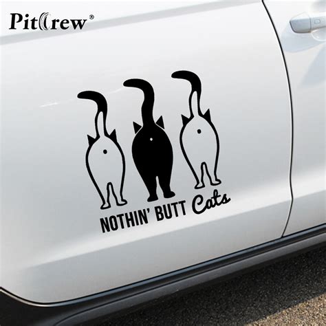 1pc 115125cm Car Styling Stickers Nothing Butt Cats Animals Car