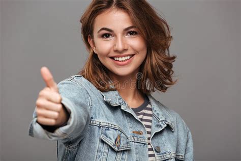 Close Up Portrait Of A Joyful Young Teenage Girl Stock Image Image Of