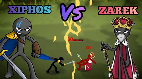 new xiphos vs king zarek stick war 3 new update funny moments epic battles youtube