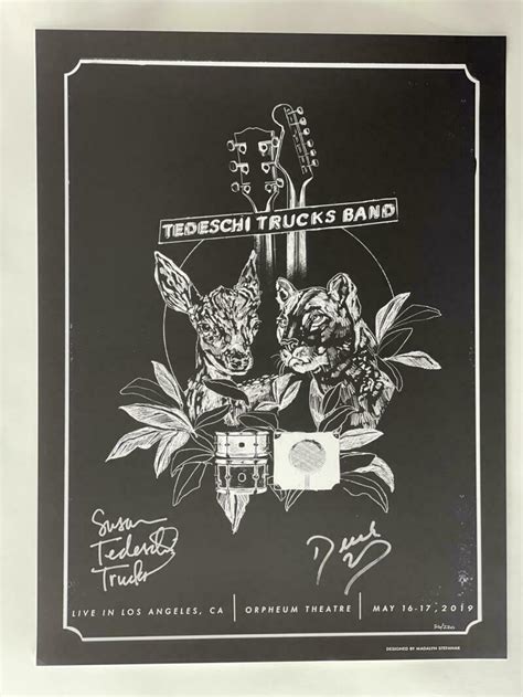 Tedeschi Trucks Band Signed Autograph 18x24 Concert Tour Poster Los Angeles Autographia