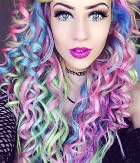 Beautiful Rainbow Pastel Hair Color By Amy The Mermaid It Puts Us In A