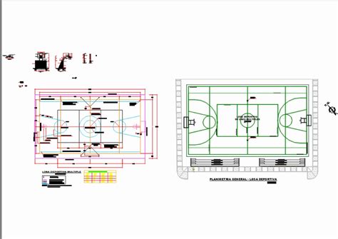 Losa Deportiva En AutoCAD Descargar CAD Gratis KB Bibliocad