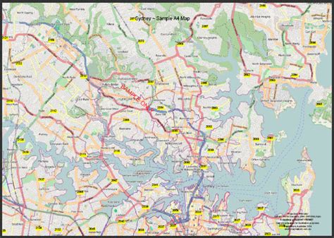 Laminated Map Of Greater Sydney And Region Poster Wall Chart Nsw Road