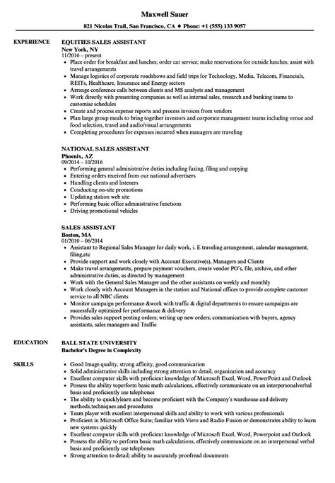 Directs sales staffing and training in ways that will enhance the development and control of sales programs. Sales assistant job description template
