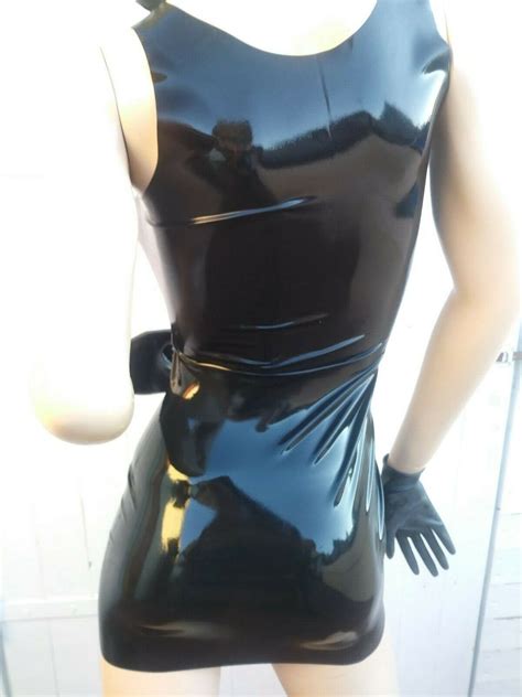 Latex Minikleid Mit Tiefen Ausschnitt Mini Dress Ebay