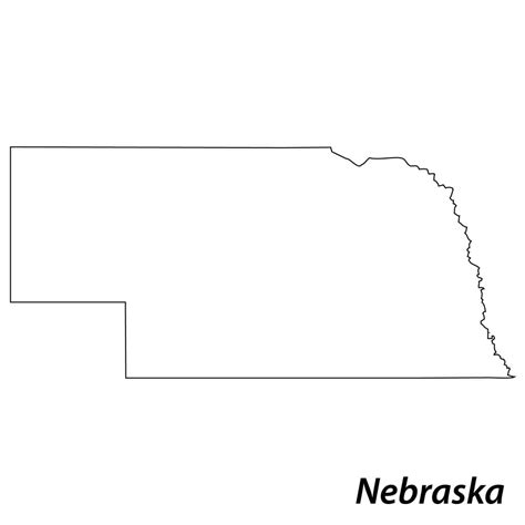 Map Of Nebraska And Flag Outline Counties Cities And Road Map