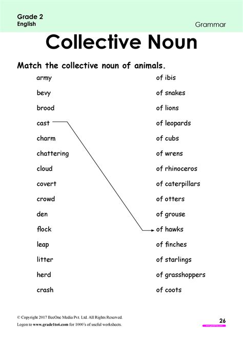 Collective Nouns Worksheet For Grade 2