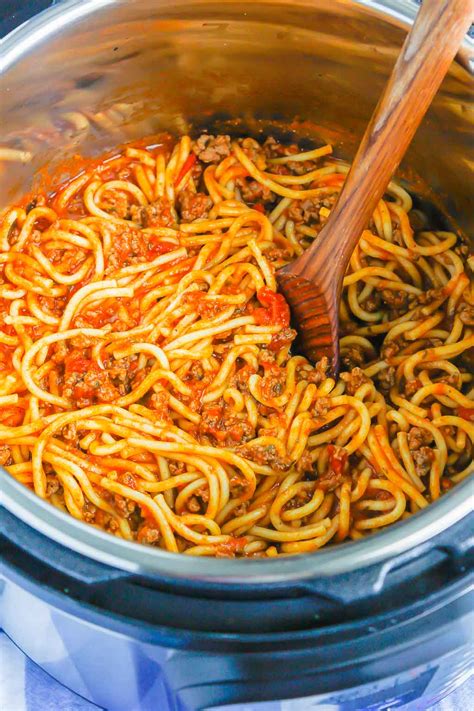 Instant Pot Spaghetti With Meat Sauce Pumpkin N Spice