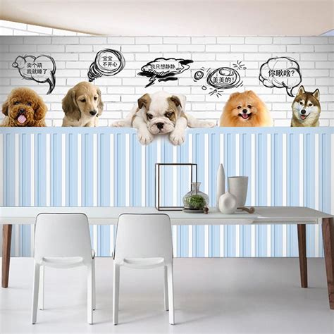 Custom 3d Photo Wallpaper Mural Bed Room Hd Wallpaper Cute Pet Dog 3d