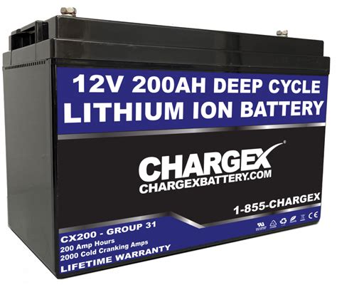 Chargex® 12v 200ah Lithium Ion Battery