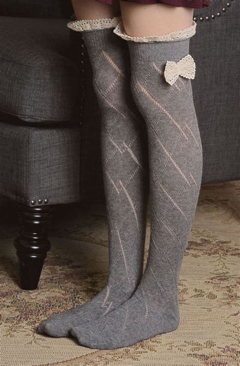 leto collection gray pointelle thigh high socks zulily ropa medias y calcetines moda