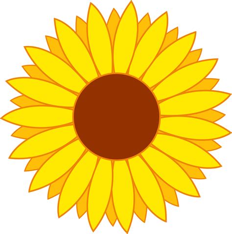 Download Flower Vector Png Image Sunflower Template Sunflower Clip