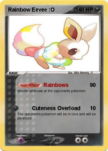 Pokémon Rainbow Eevee O Rainbows My Pokemon Card
