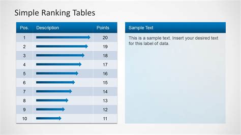 Simple Ranking Tables Template For Powerpoint Slidemodel