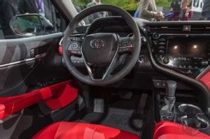 Xse v6 interior shown in cockpit red leather trim. #NAIAS: The 2018 Toyota Camry's AGGRESSION Continues On ...