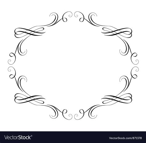 Vintage Calligraphic Frame Royalty Free Vector Image