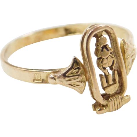 Vintage 18k Gold Egyptian Scarab Ring From Arnoldjewelers On Ruby Lane