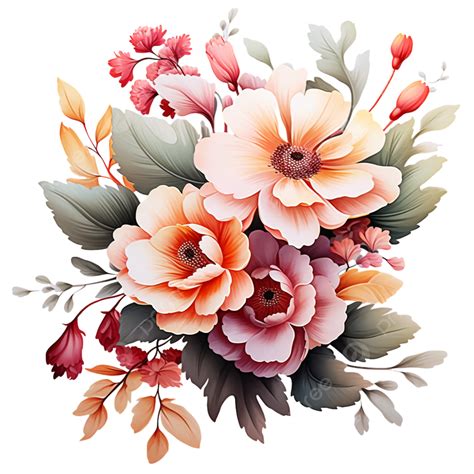 Hand Drawn Watercolor Flowers Flowers Watercolor Natural Png